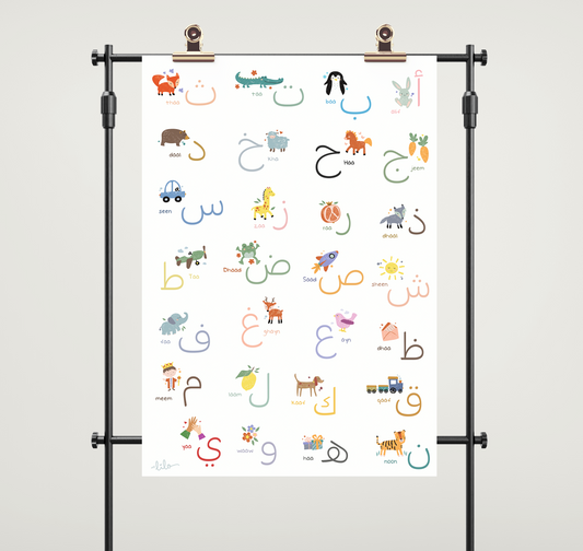 Arabic Alphabet Poster – With Pronunciation